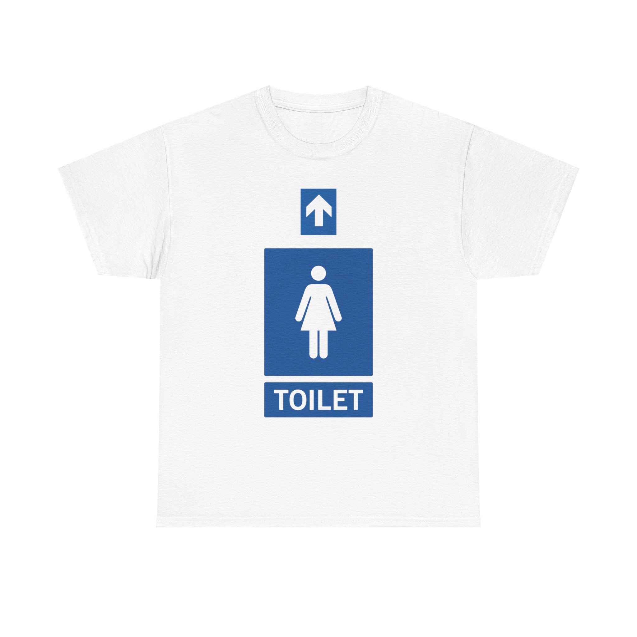 Toilet Sign T-Shirt — Funny Restroom Direction Graphic Tee
