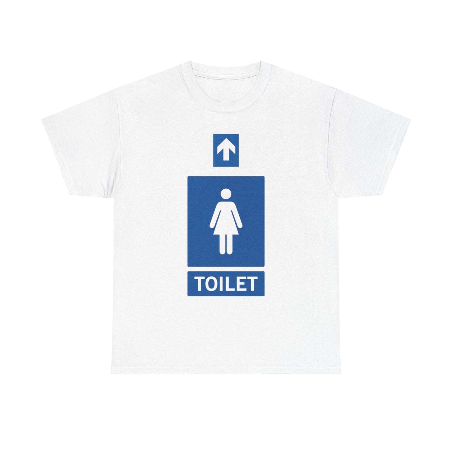 Toilet Sign T-Shirt — Funny Restroom Direction Graphic Tee