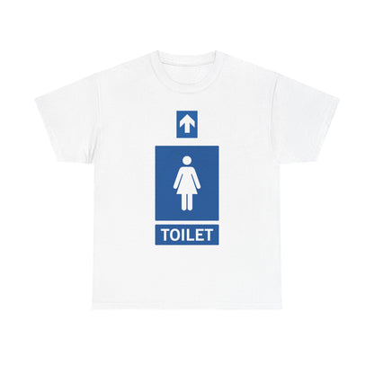 Toilet Sign T-Shirt — Funny Restroom Direction Graphic Tee