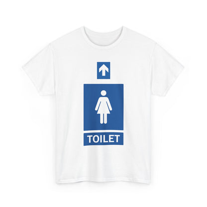 Toilet Sign T-Shirt — Funny Restroom Direction Graphic Tee