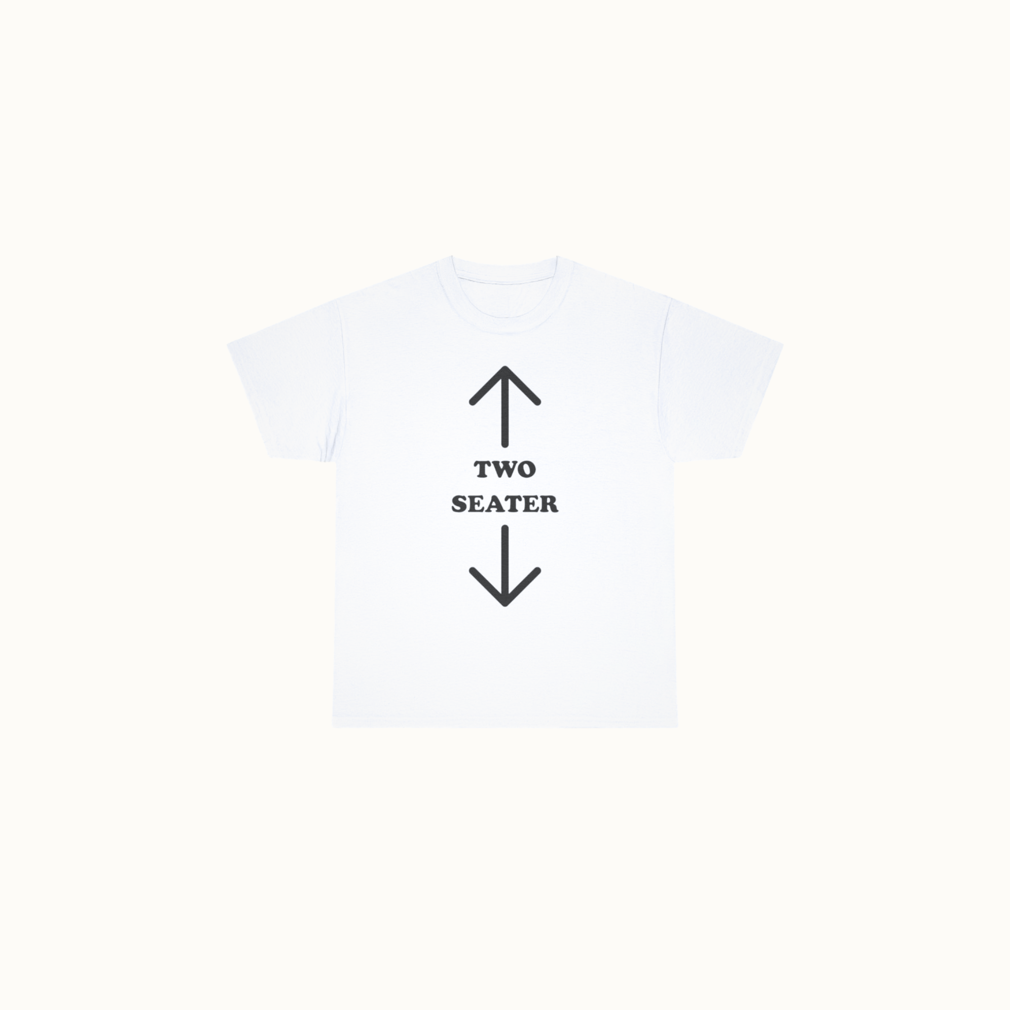Two Seater T‑Shirt – Funny Couple Arrow Tee (Two Seater)