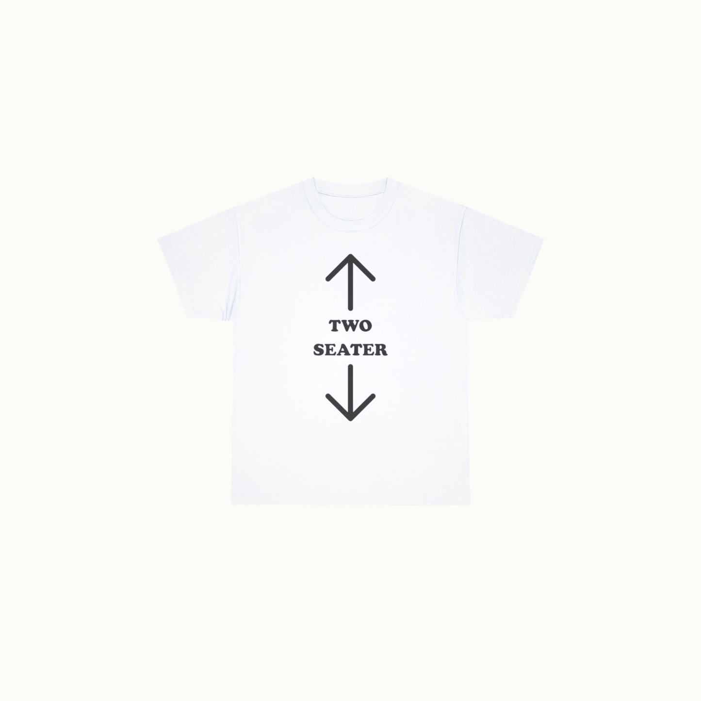 Two Seater T‑Shirt – Funny Couple Arrow Tee (Two Seater)